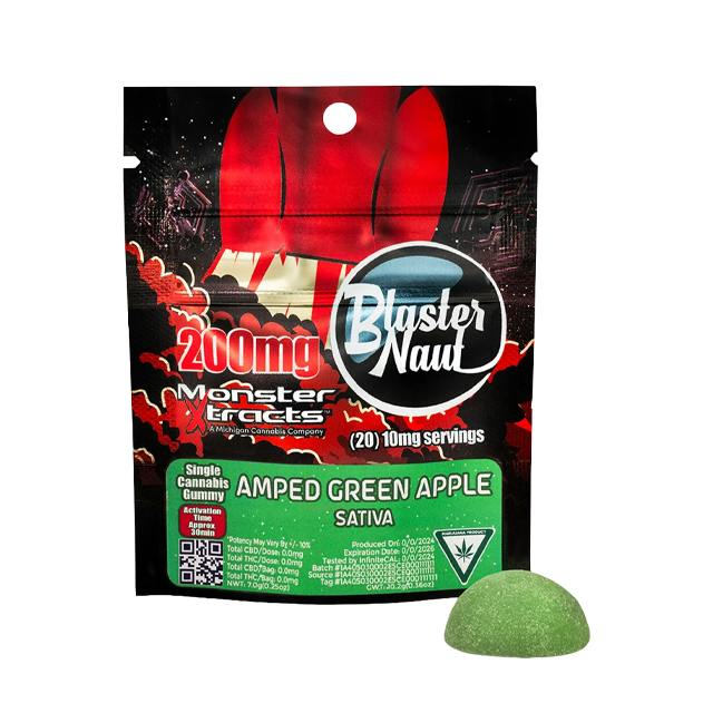 MONSTER XTRACTS | AMPED GREEN APPLE BLASTERNAUT GUMMY | 200MG