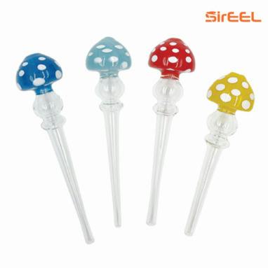 6" Mushroom Mouth Dab Straw - Assorted