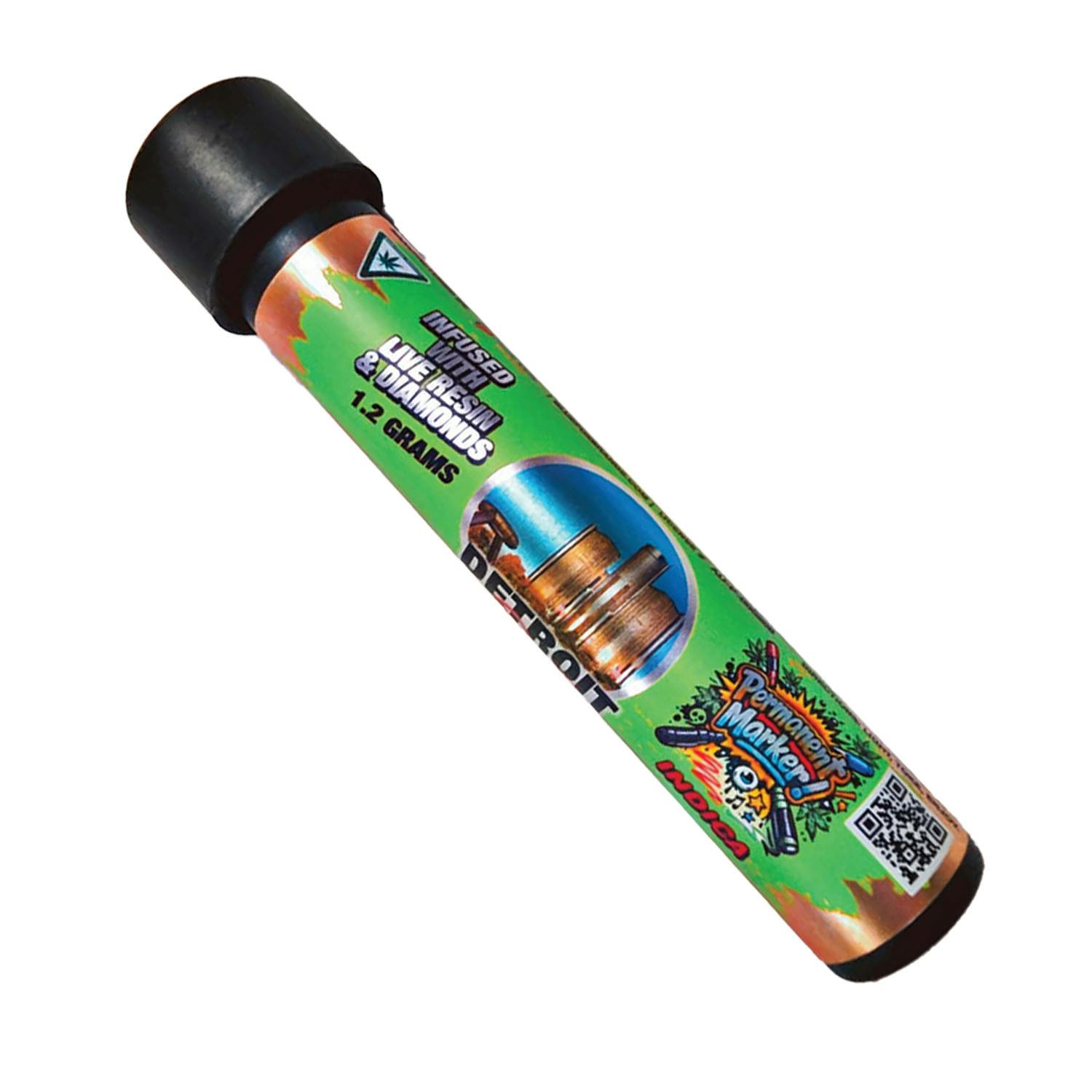 Detroit Dope - Live Resin & Liquid Diamond Pre-roll 1.2g - Permanent Marker