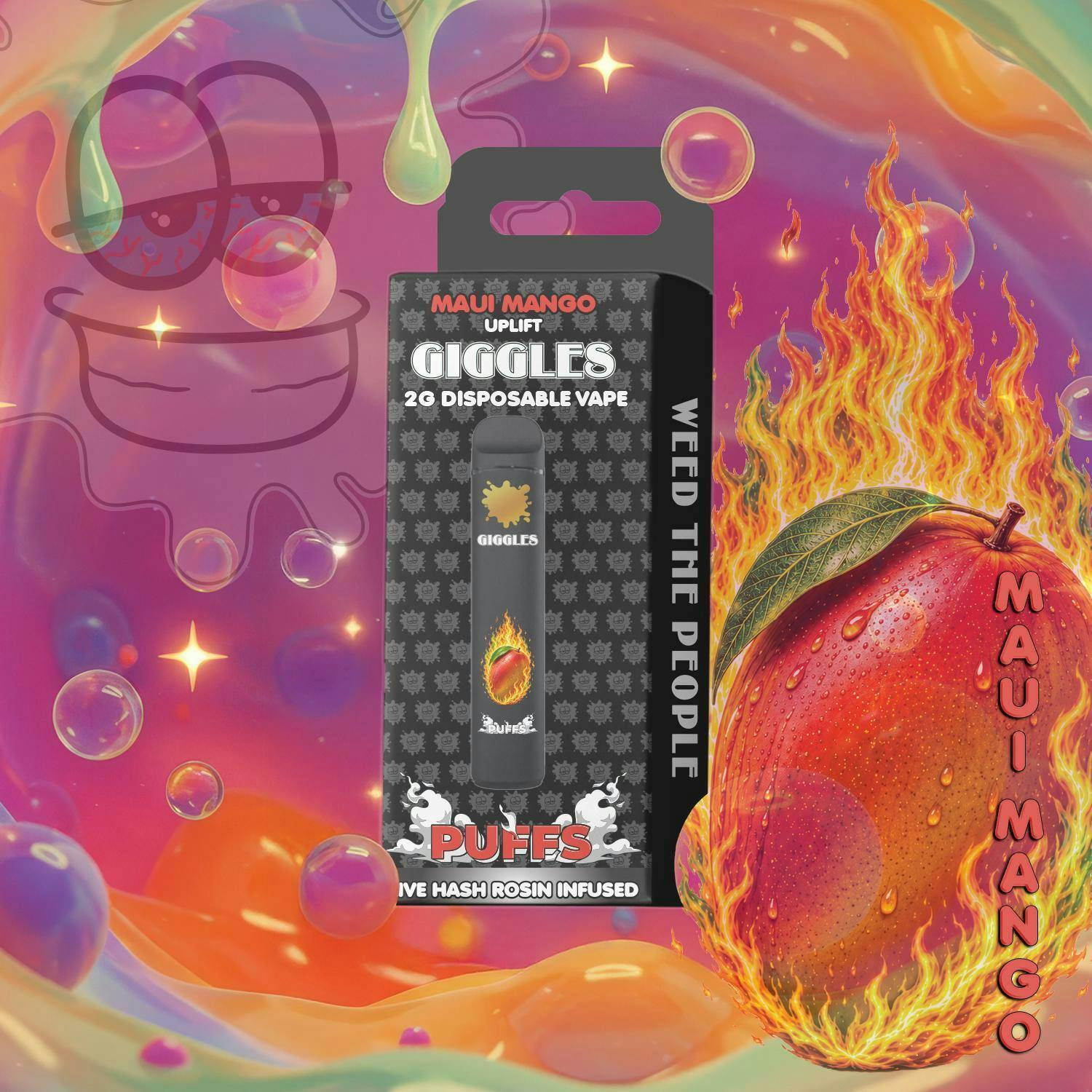 Puffs - Hash Rosin Infused Disposable 2g - Maui Mango - Uplift cannabis product