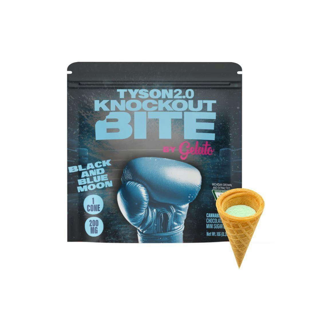 Tyson 2.0 x Gelato Knockout - Knockout Cone - 200mg - 1 Cone - Black & Blue Moon