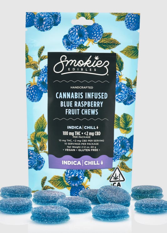 Smokiez - 10pk Fruit Chews | 100mg | Blue Raspberry - Gummies