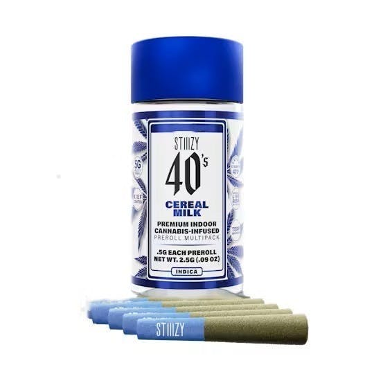 STIIIZY 40's Cereal Milk Infused Pre-Roll Pack 0.5g ea | 4-Pack
