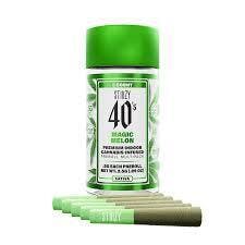 STIIIZY 40's Magic Melon Infused Pre-Roll Pack 0.5g ea | 4-Pack