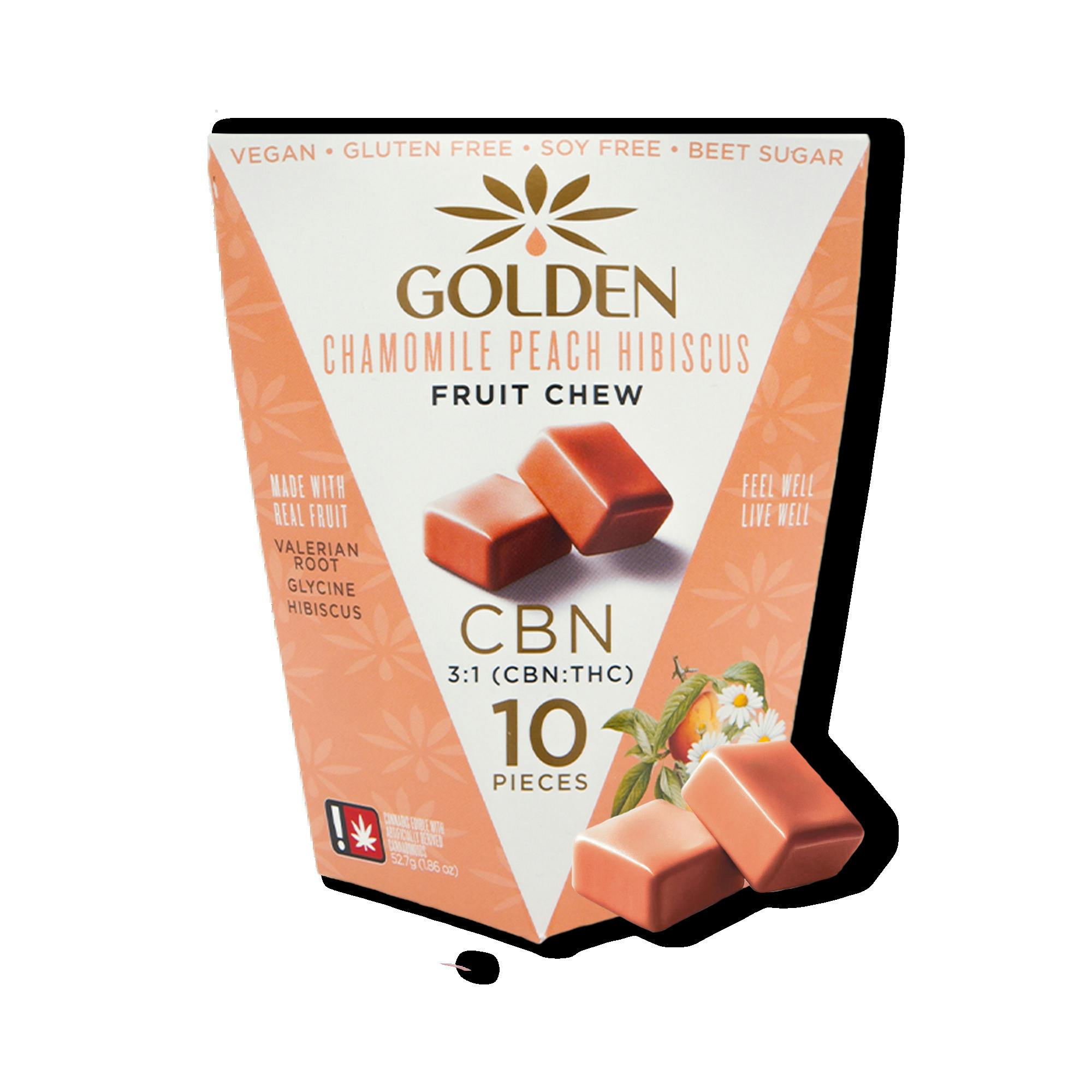 Golden: Chamomile Peach Hibiscus Fruit Chews - /