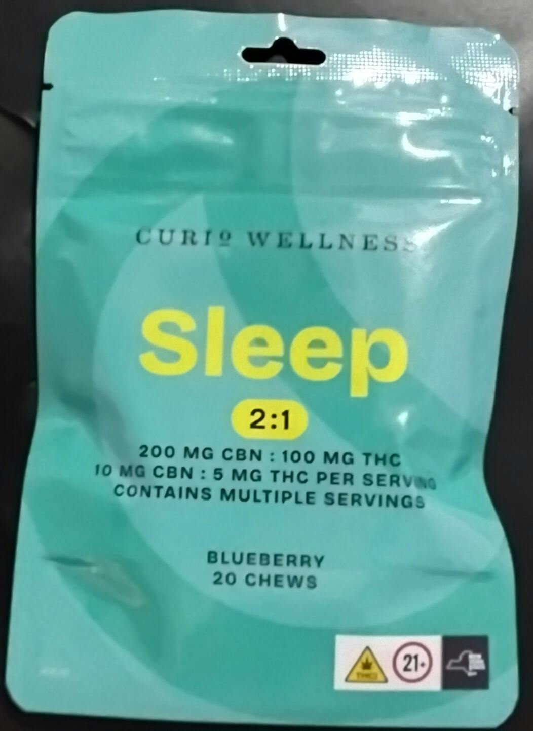 Curio - Chews - 20ct - Blueberry - 100mg