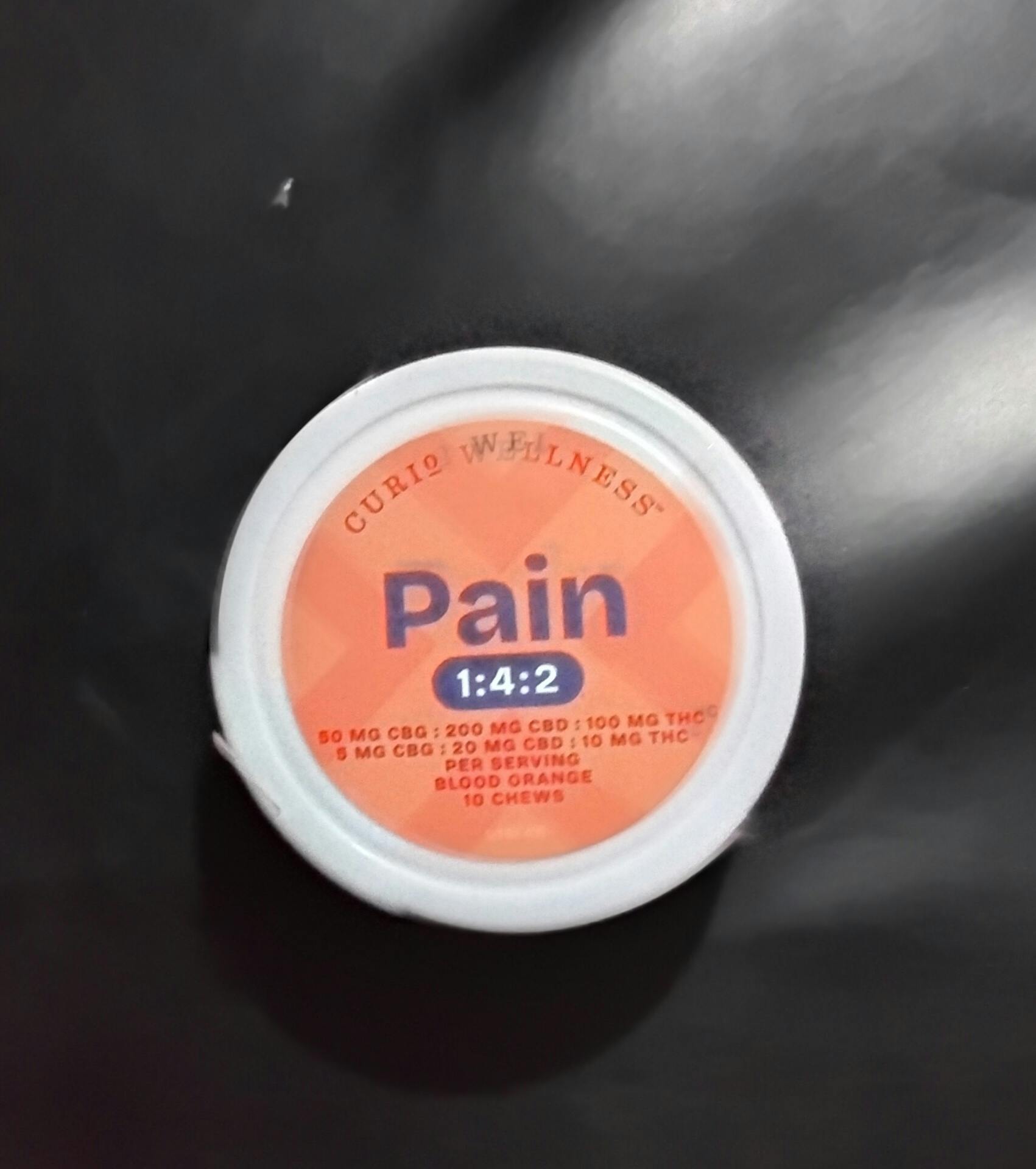Curio Pain - gummy- 200mg CBG - Blood Orange - 100mg