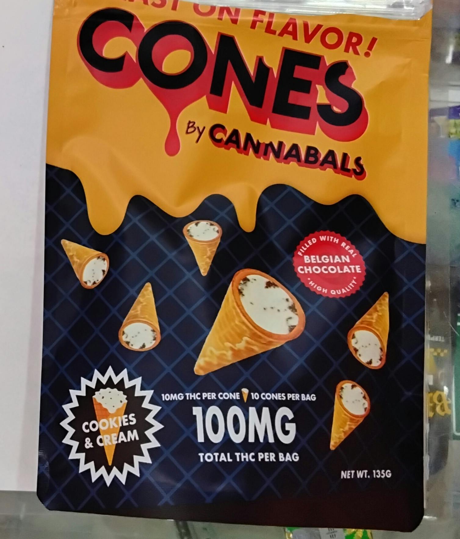 Cannabals - Cones - Cookies & Cream - 100mg THC - 10ct