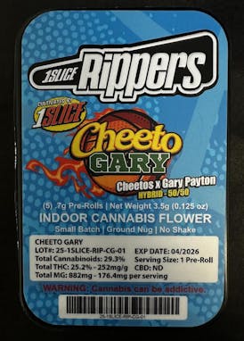 1Slice - Rippers - Cheeto Gary - Pre-Roll Pack - 3.5g