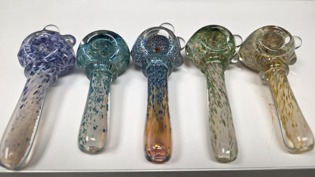 Glass Pipe Hand Crafted Frit Spoons