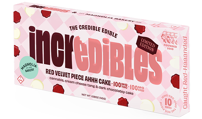Incredibles - Red Velvet Cake - Dark Chocolate Bar THC:CBD - 100mg