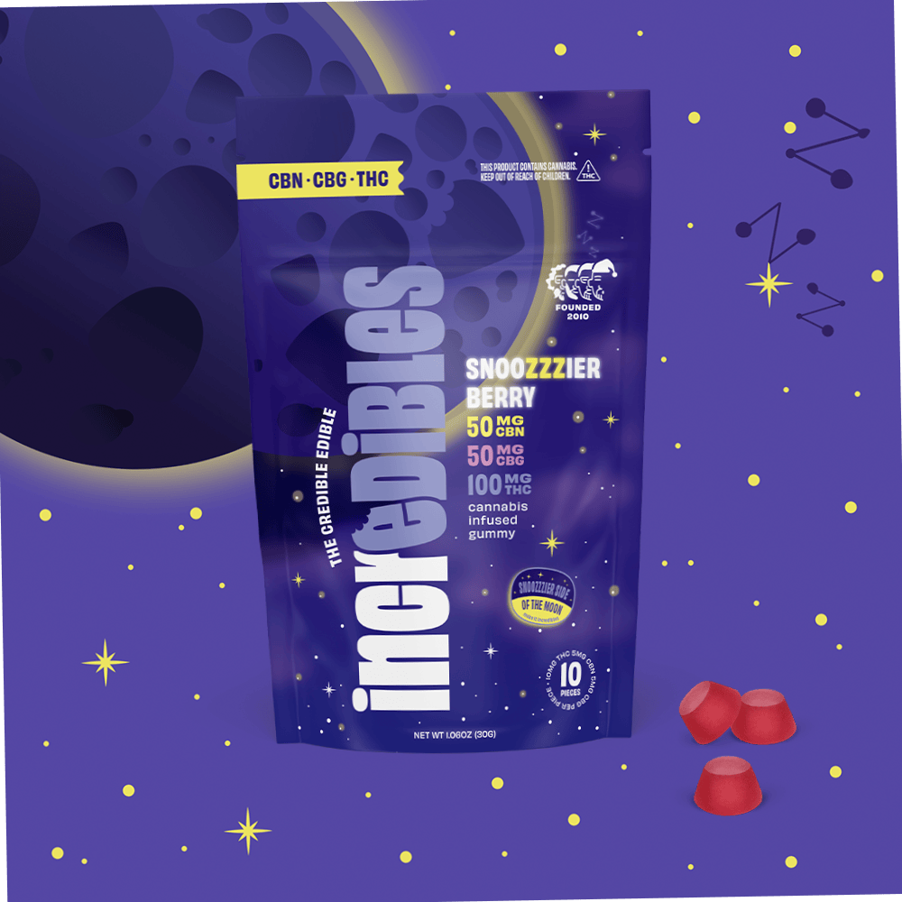 Incredibles - Snoozzzierberry (2:1:1 THC:CBN:CBG) Gummie - 100mg