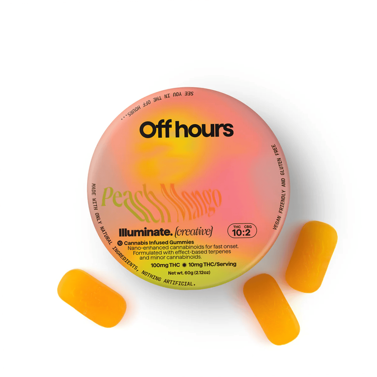Off Hours - Illuminate Peach Mango - Creative Gummie - 100mg
