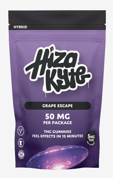 Hiza Kyte - Grape Escape - Nano Gummies 5mg - 10ct at MN THC Co - Dundas