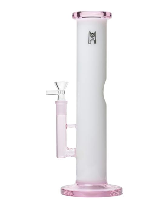 12" Tube Water Pipe - White/Pink