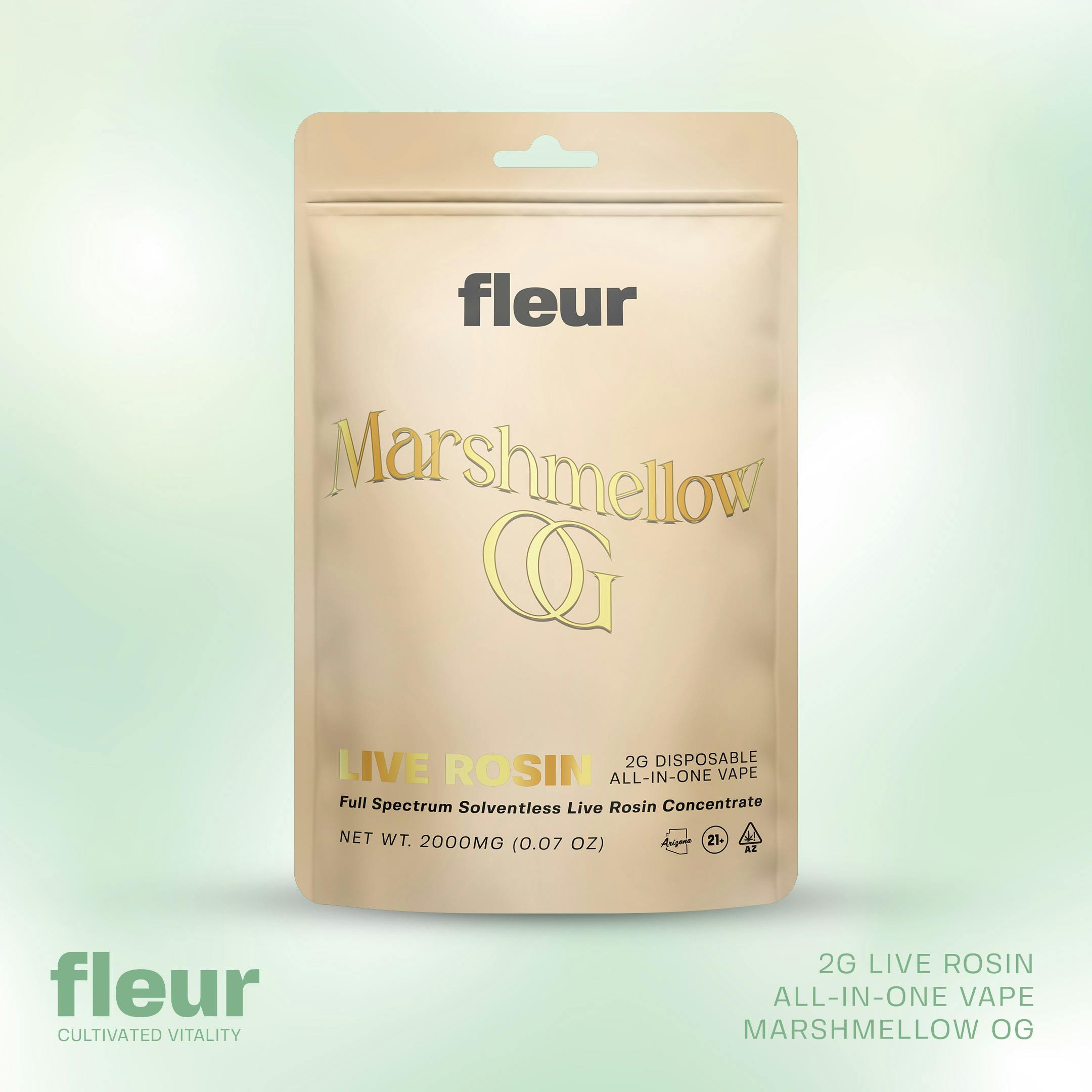 Fleur Live Rosin AIO Vape 2g Marshmallow OG