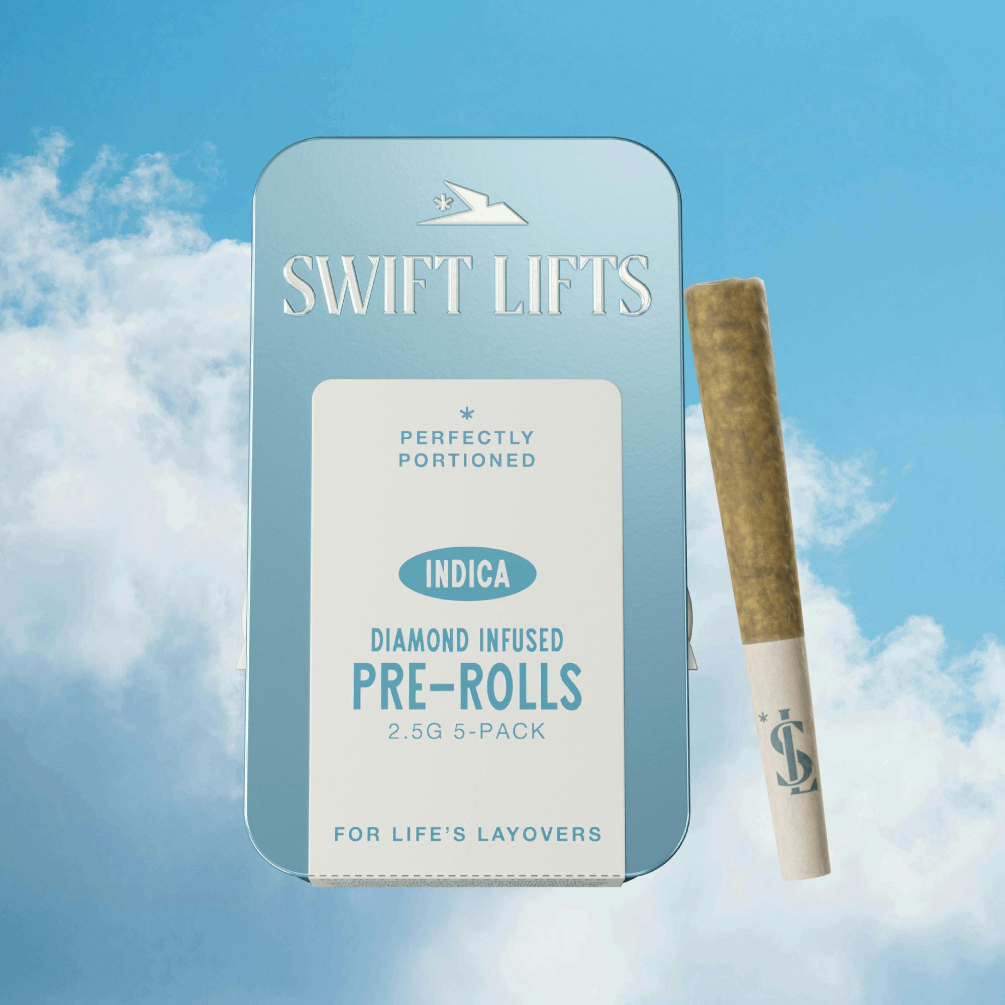 Original Glue | 5pk Diamond Infused Pre-Rolls | 0.5g Each | 27275 cannabis product