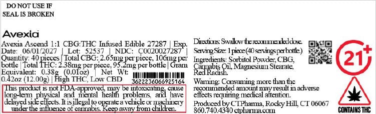 Ascend | CBG:THC Tablets | 100mg (40pk) | 27287 at High Profile of Canton Dispensary