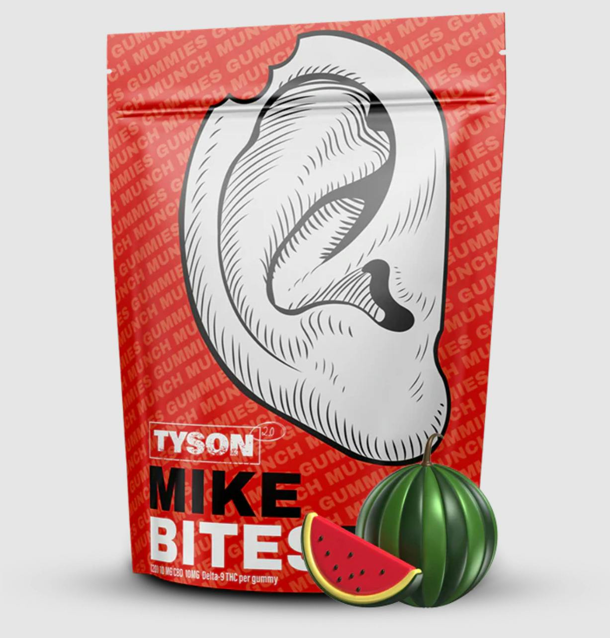 Watermelon | Mike Bites Gummies | 100mg (10pk) | C0070000478 cannabis product