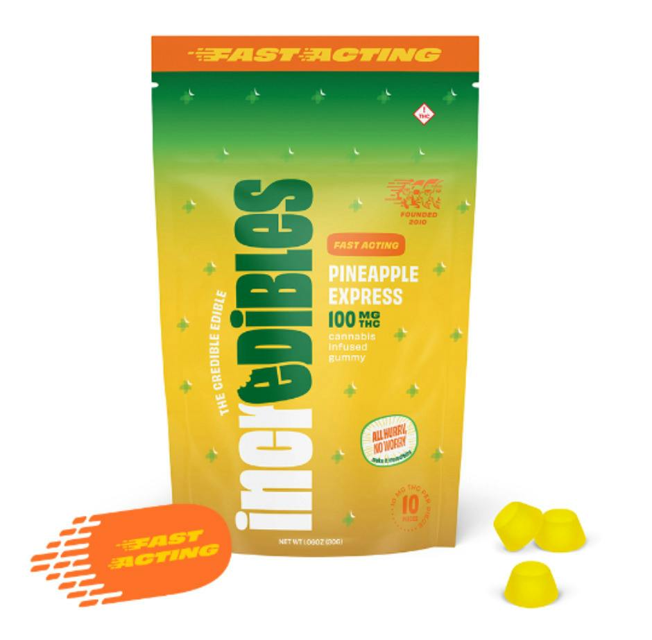 Pineapple Express | Fast Acting Gummies | 100mg (10pk) | 01454 cannabis product