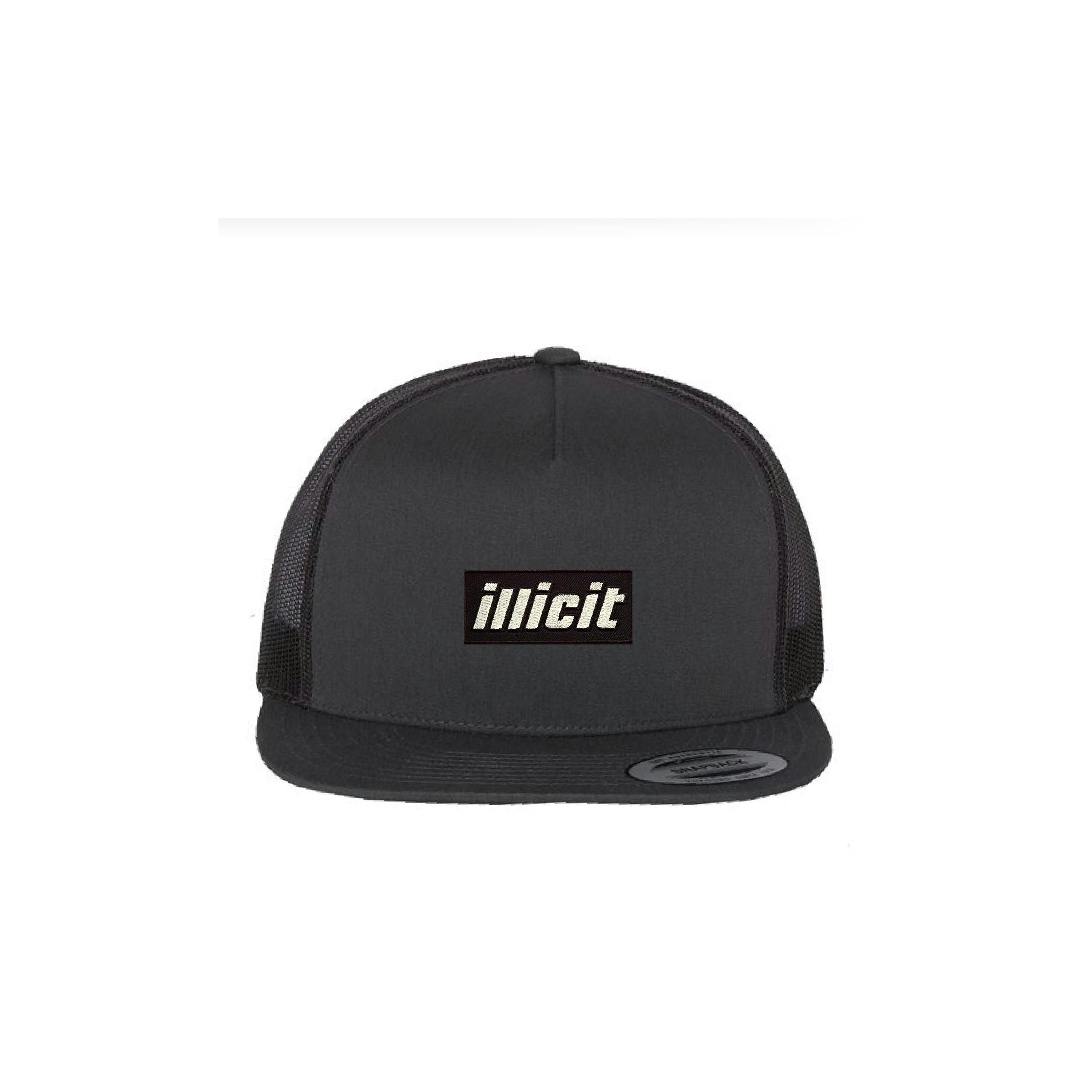 Illicit Logo Patch Snapback Hat Black