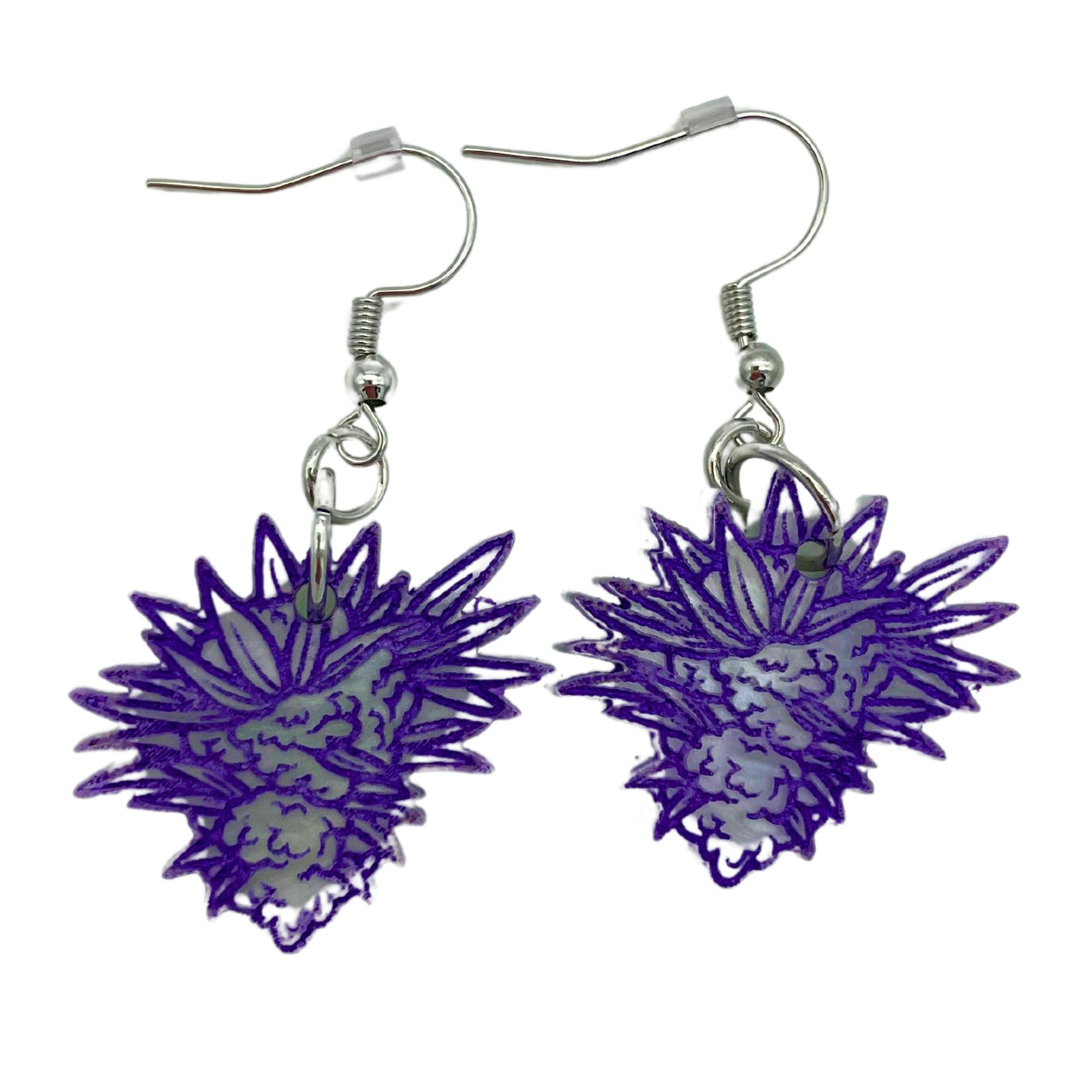 Bud Dangle Earrings | Violet Fog & Bubblegum Gelato