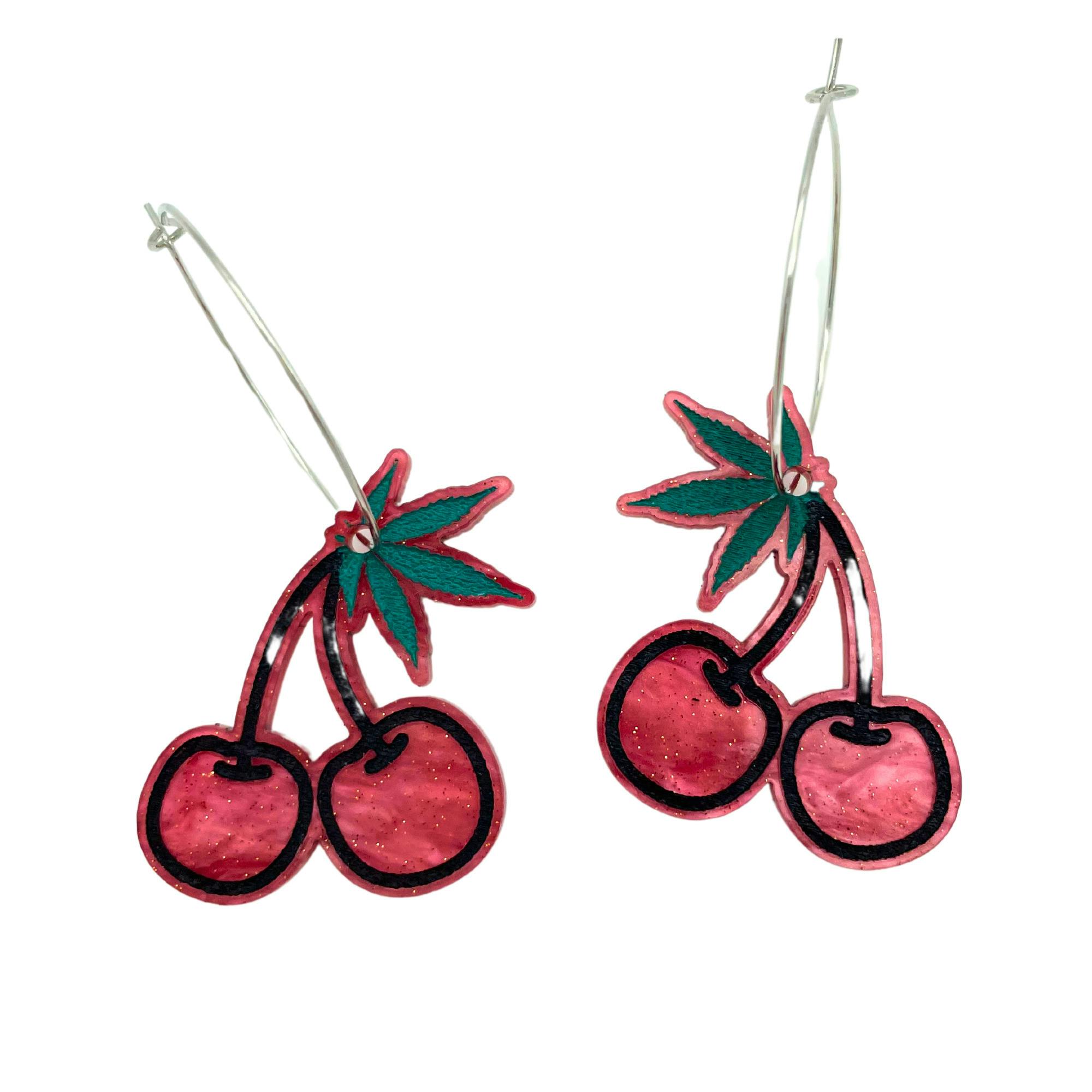 Cherry Kush Hoop Earrings