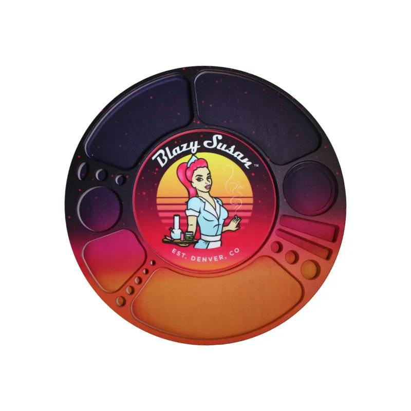 Blazy Susan Spinning Rolling Tray Synthwave