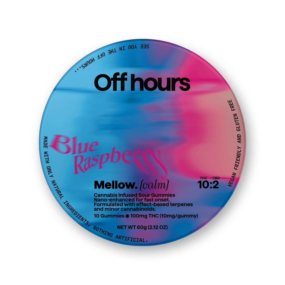 Off Hours Mellow Blue Raspberry Gummies 10pk