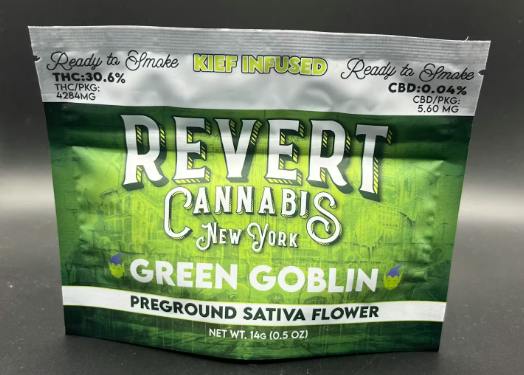 Revert Kief Infused Ground Flower - 14g - Green Goblin
