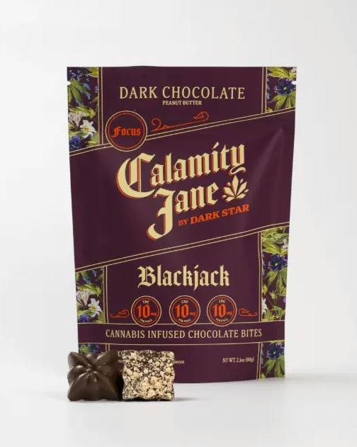Calamity Jane "Blackjack" Dark Chocolate Peanut Butter 1:1:1 (THC:CBD:CBG) 10mg each - 10pk