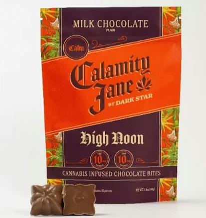 Calamity Jane "High Noon" Milk Chocolate Bites 1:1 (THC:CBD) 100mg - 10pk
