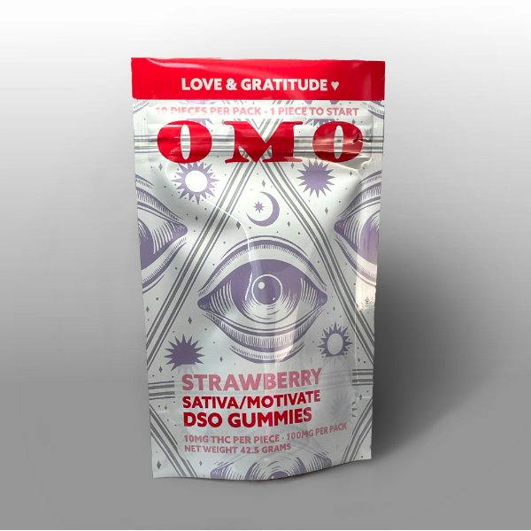 OMO DSO Gummies 10pk -Strawberry Sativa