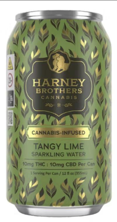 Harney Brothers Tangy Lime Sparkling Water 10mg