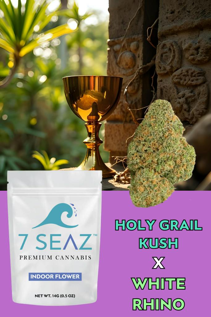7 Seaz Holy Grail Kush x White Rhino Indoor Flower 14g