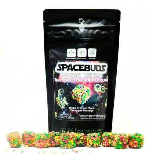 SpaceBuds Moon Bites - Watermelon Bubblegum Live Rosin 10pcs - 100mg