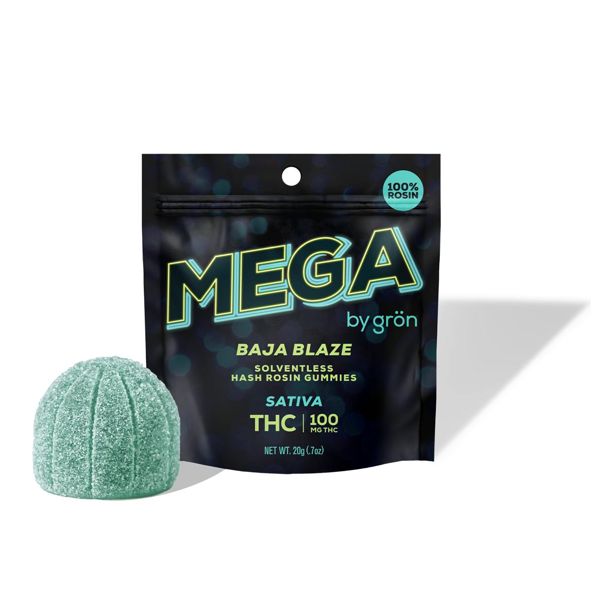 Gron Baja Blaze MEGA Rosin Gummy - 100mg - Sativa