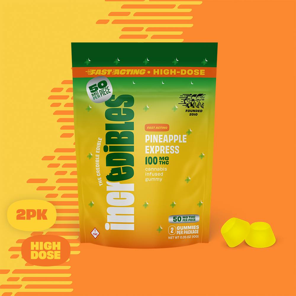 Fast Acting Pineapple Express High Dose [2pk] (100mg)