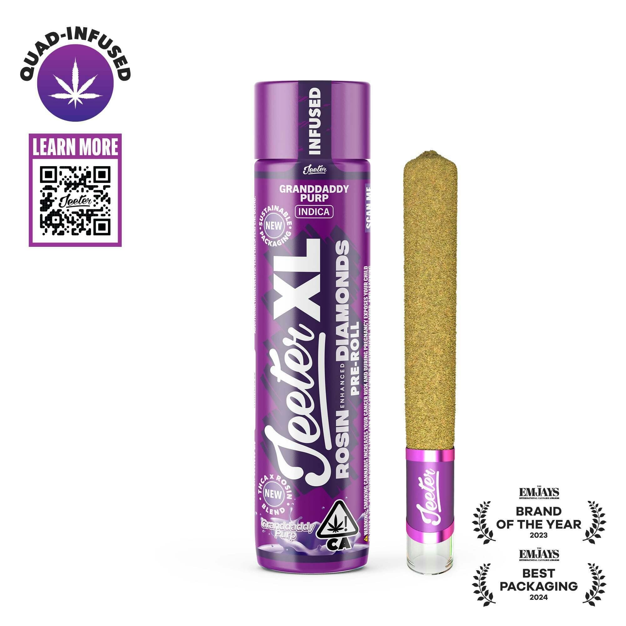 Granddaddy Purp [2g] | Jeeter - Quad Infused XL Pre Roll