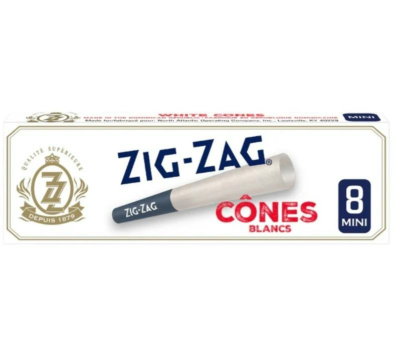 Zig Zag - Pre Rolled Cones White Mini 1.25" - 8pc
