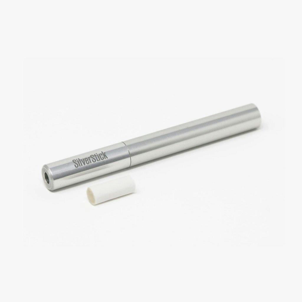 Slim Polished Silver Pipe