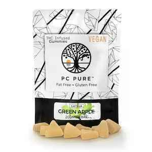PC Pure - Green Apple Gummies 200mg (3/$11)