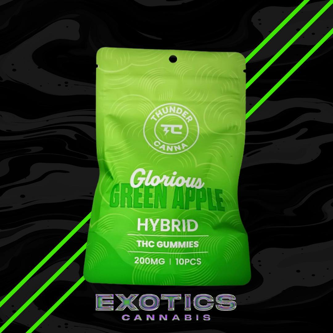 Thunder Canna - Glorious Green Apple Gummies 200mg (6/$10)