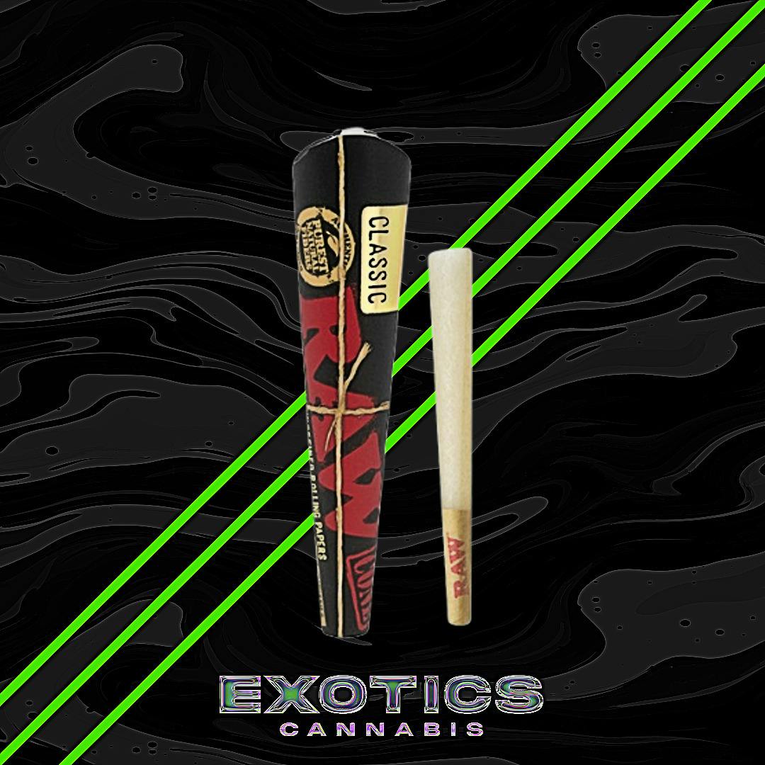 Raw - Black Cones 1 1/4 6 Pack