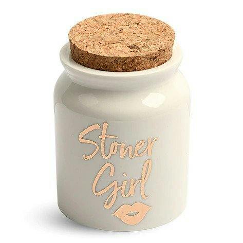 Ceramic Stash Jar - Stoner Girl