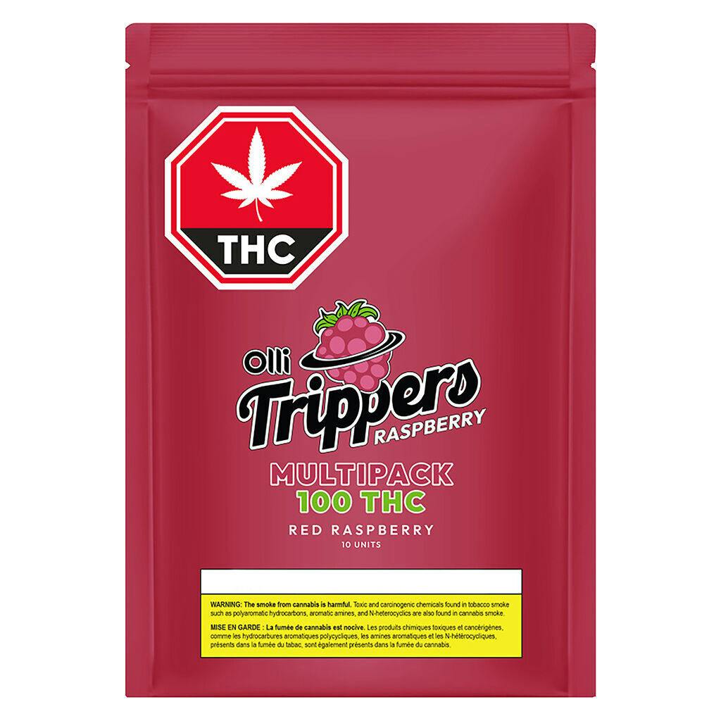 100 THC Multipack Red Raspberry Taffy - 10x1 Pack