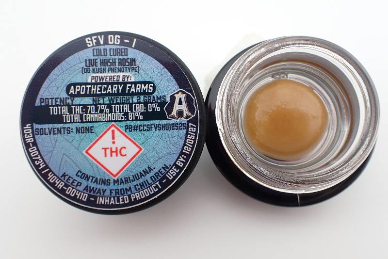 SFV OG Live Hash Rosin - I 2G