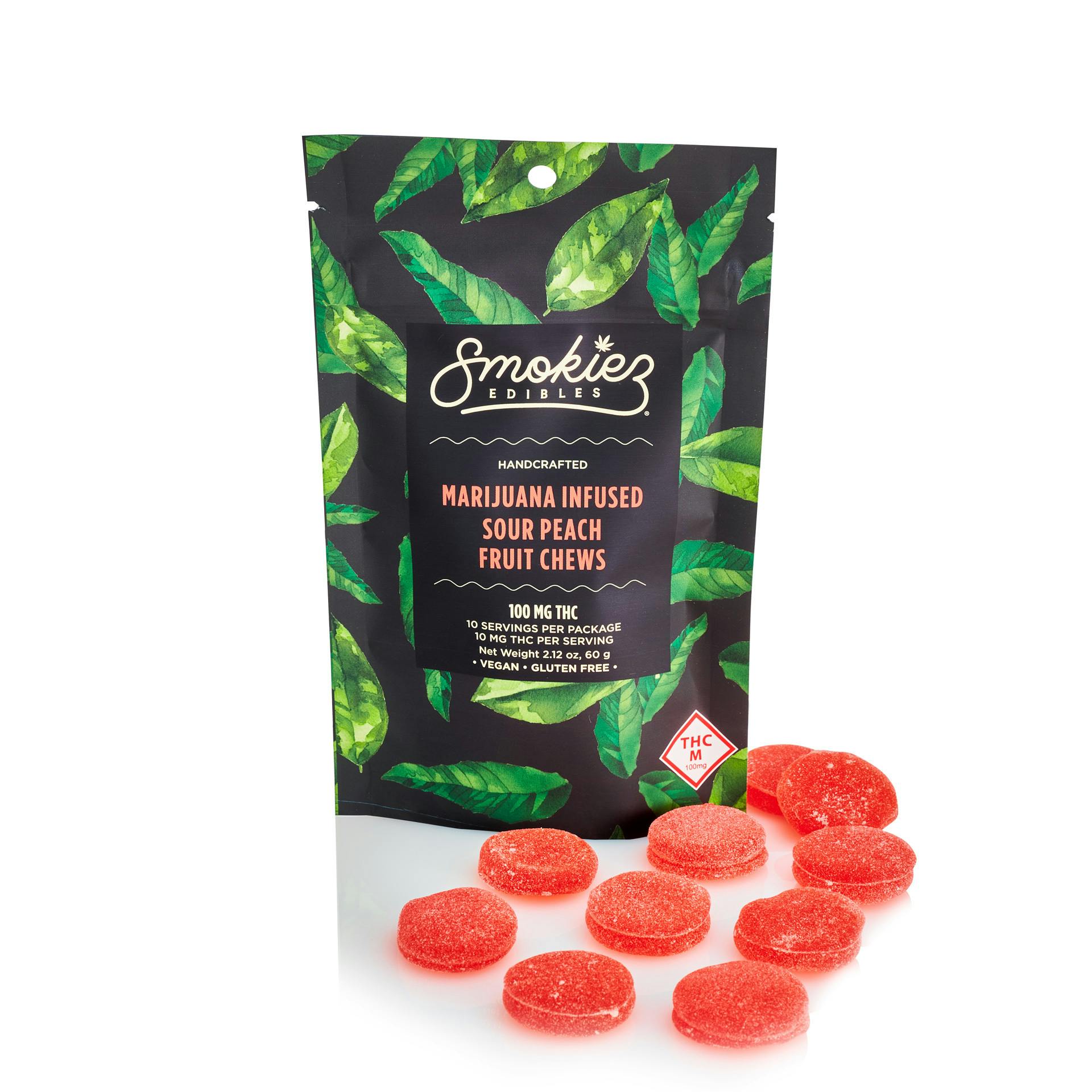 Sour Peach | Sativa Gummies | 100mg (10pcs)