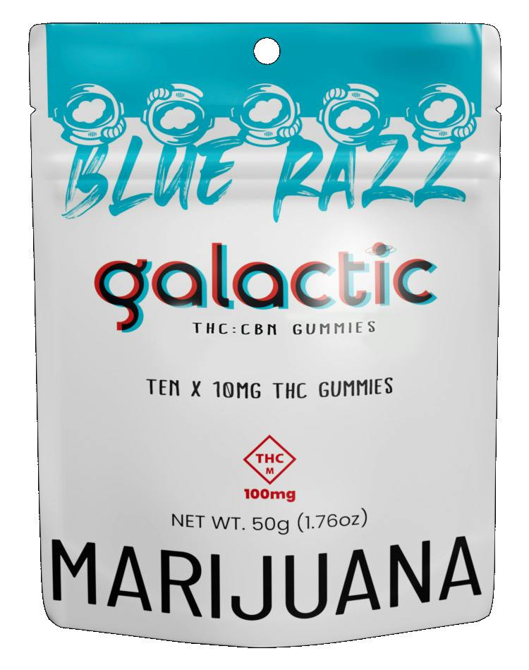 Blue Razz | 5:2 THC:CBN Gummies | 100mg (10pcs) at High Profile of St Robert Dispensary