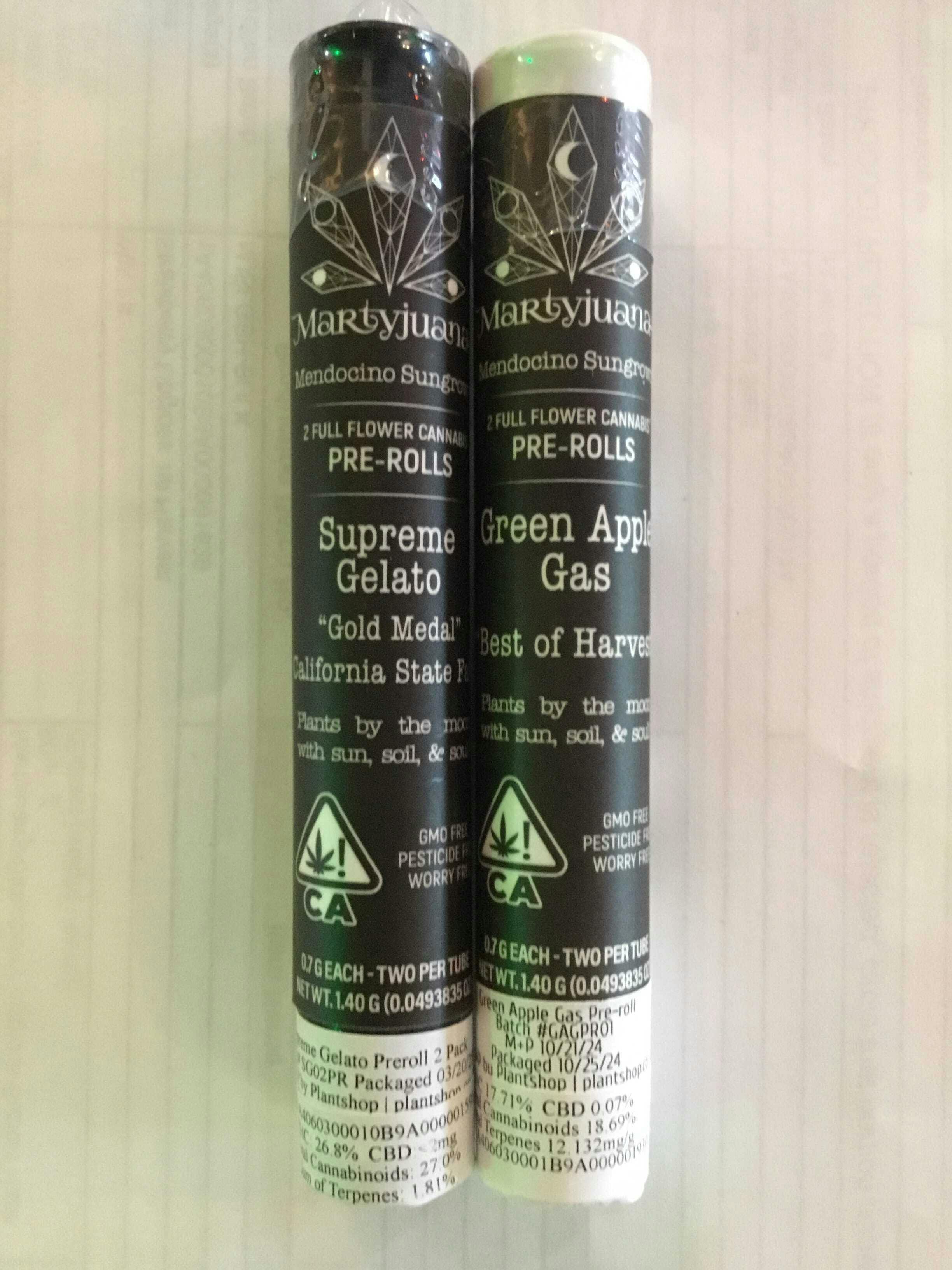 Wellmar LLC - $15 Martyjuana preroll 1.4G (2pack) - Supreme gelato